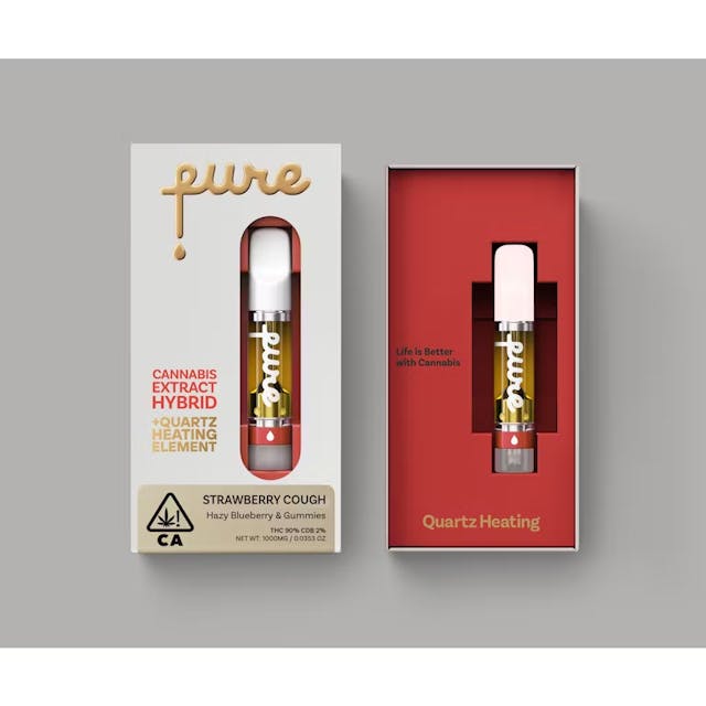 Photograph of product: Strawberry Cough 1g QuartzCore Cartridge - 