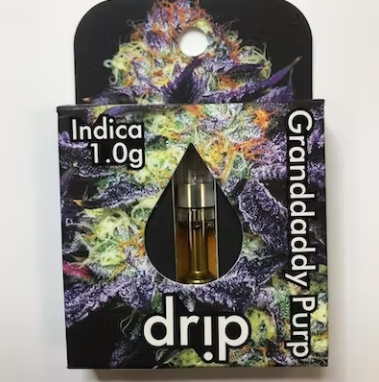 Photograph of product: 1G DRIP GRANDDADDY PURP CARTRIDGE