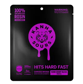 Photograph of product: KANHA - SOUR BERRY BLISS LIVE ROSIN GUMMIES (100MG) (I)