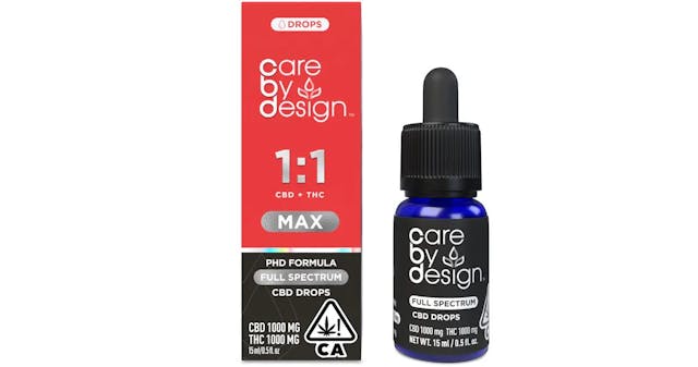 Photograph of product: 1:1 MAX CBD + THC  Drops 15ml - 