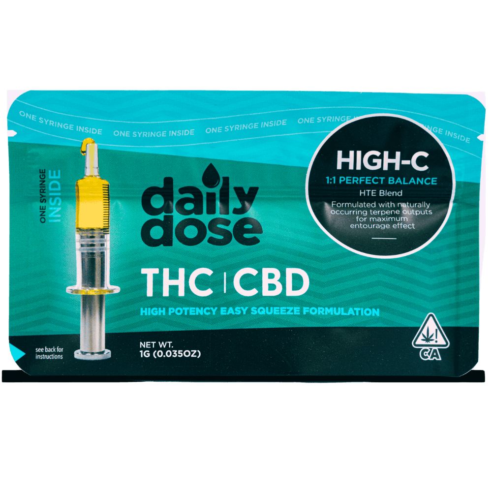 Photograph of product: Daily Dose - High C - TH-oui:CBD - Syringe - 1g