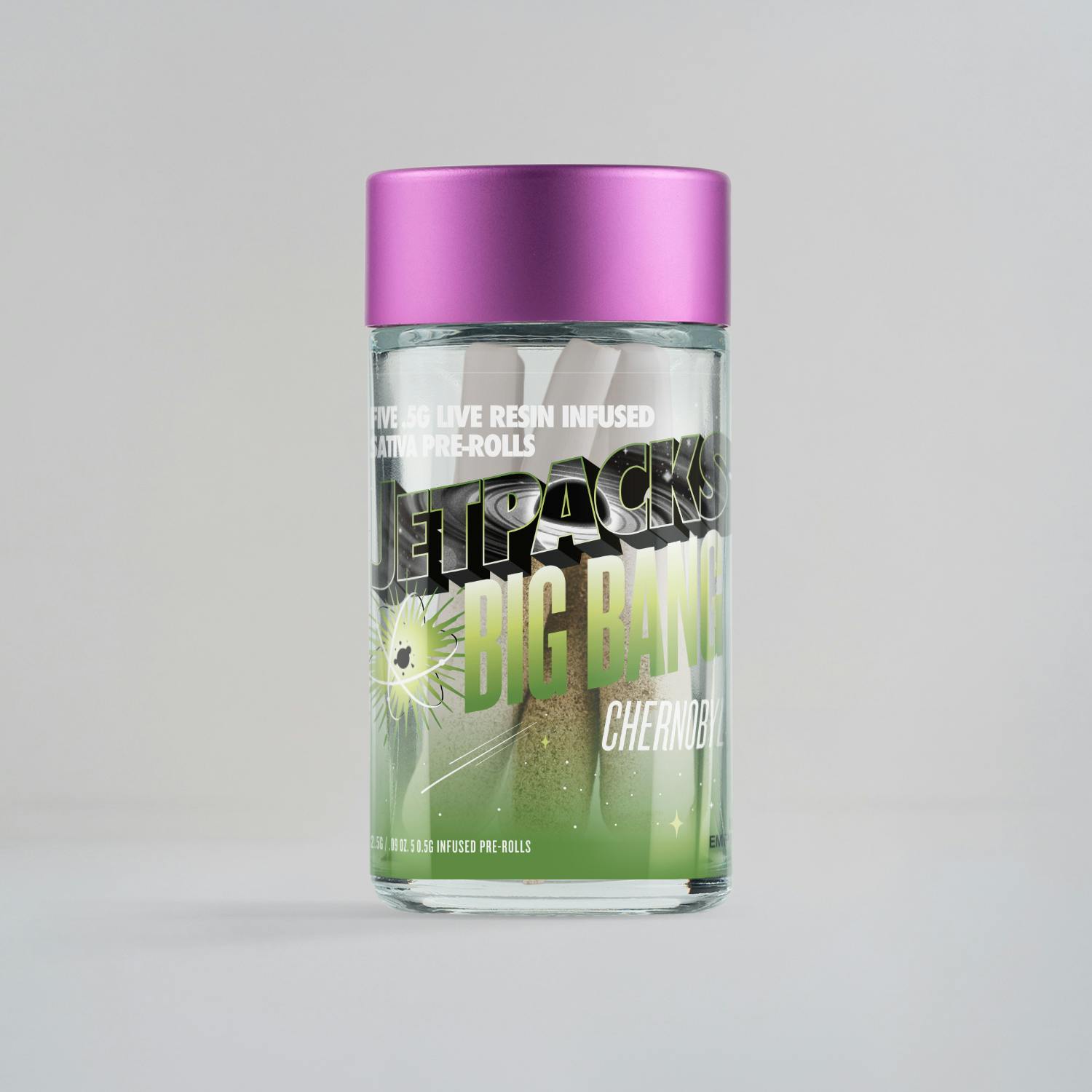 Photograph of product: Jetpacks  | Chernobyl | Big Bang Infused Pre-Roll 5pk | 2.5g