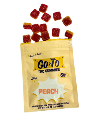 Photograph of product: Go To Peach Gummies 100mg 10pk