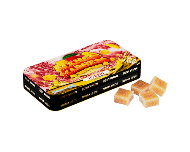 Photograph of product: Mango Madness | 100mg au chocolat Rosin Gummies