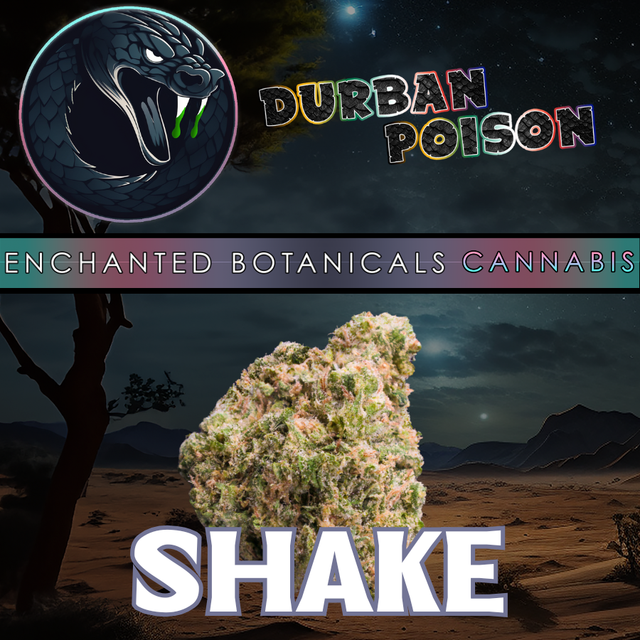 Photograph of product: Flower - Durban Poison - Oui'd - SHAKE - 1g