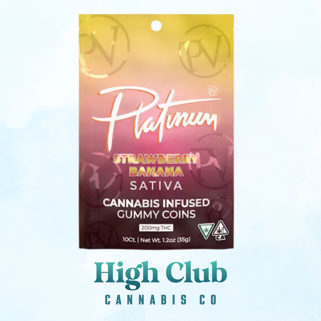 Photograph of product: Platinum Vape - Strawberry Banana Gummies - 200mg 10pc