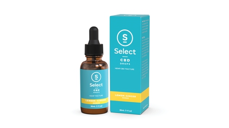 Photograph of product: Select CBD Tincture - Lemon Ginger