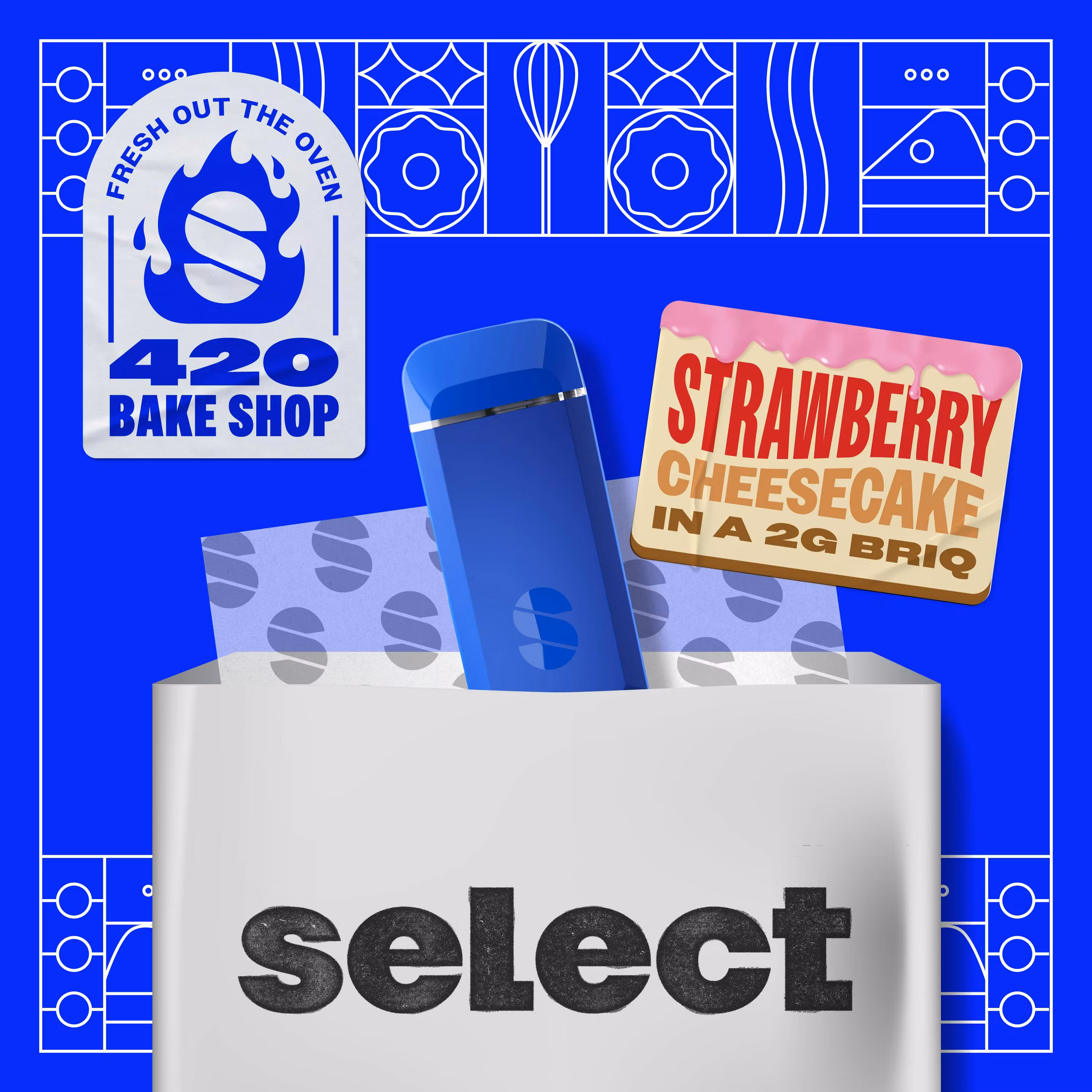 Photograph of product: Select Essentials Briq All-In-One Vape - Brazzy Kush