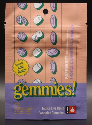 Photograph of product: Gemmies | Puffberry | Single Cluster Gummy 100mg