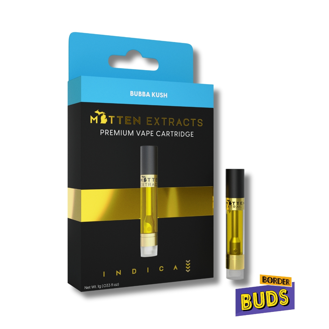 Photograph of product: Bubba Kush | Mitten Extracts | 1g | Cartridge