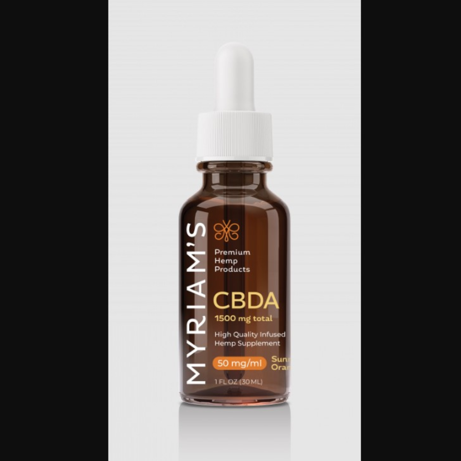 Photograph of product: Myriam's - CBDA - CBDA Olive Oil Sunrise Orange 1500mg (50mg/ml) $92