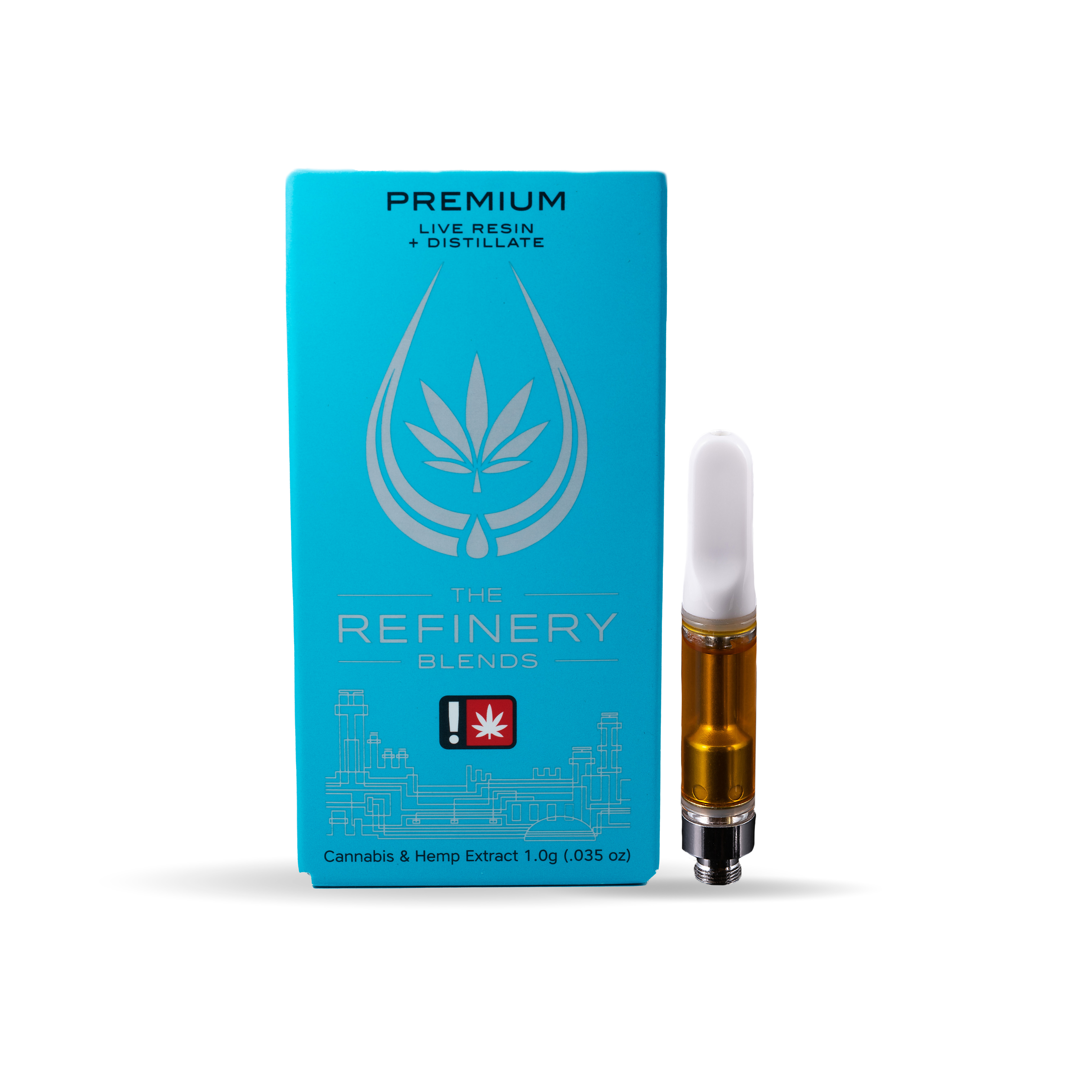 Photograph of product: The Refinery - Ginger Peach CBD 1:1 - Cart 1G Blended CBD