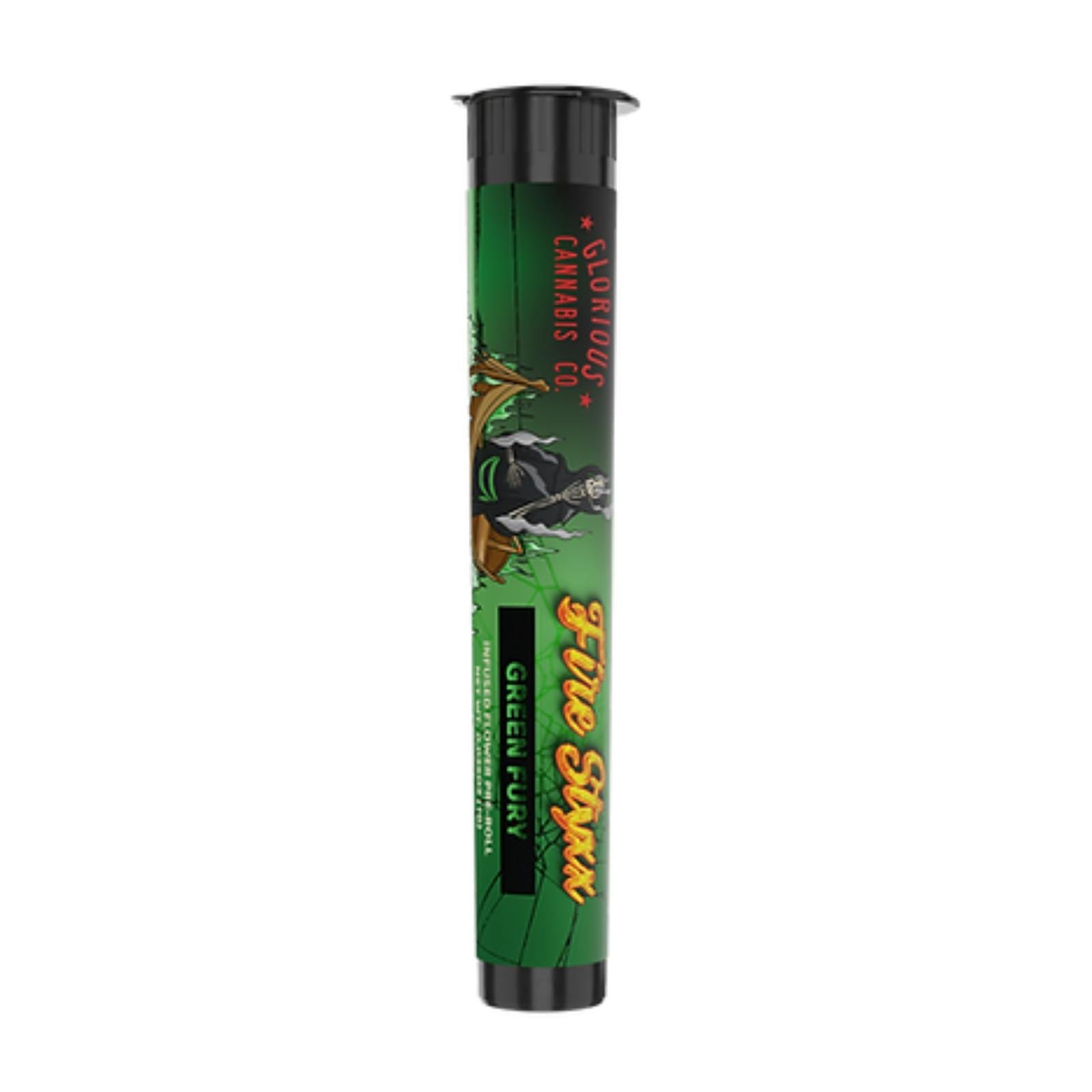 Photograph of product: 1g Green Fury Fire Styxx Infused Pre-Roll | TAX INCLUDED
