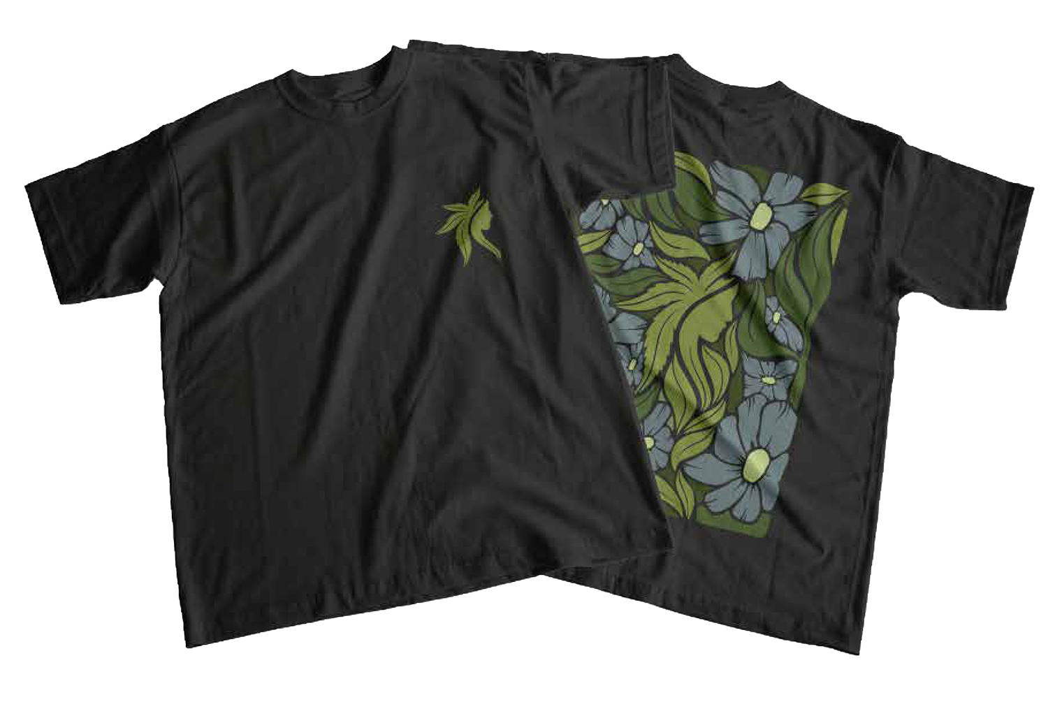 Photograph of product: Floral Logo T-Shirt - Green - L