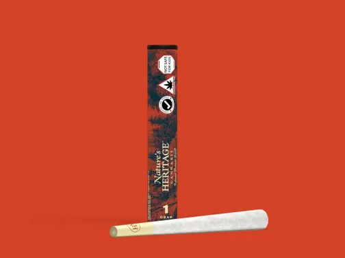 Photograph of product: Nature's Heritage Double Krush Bubble au chocolat Infused Preroll