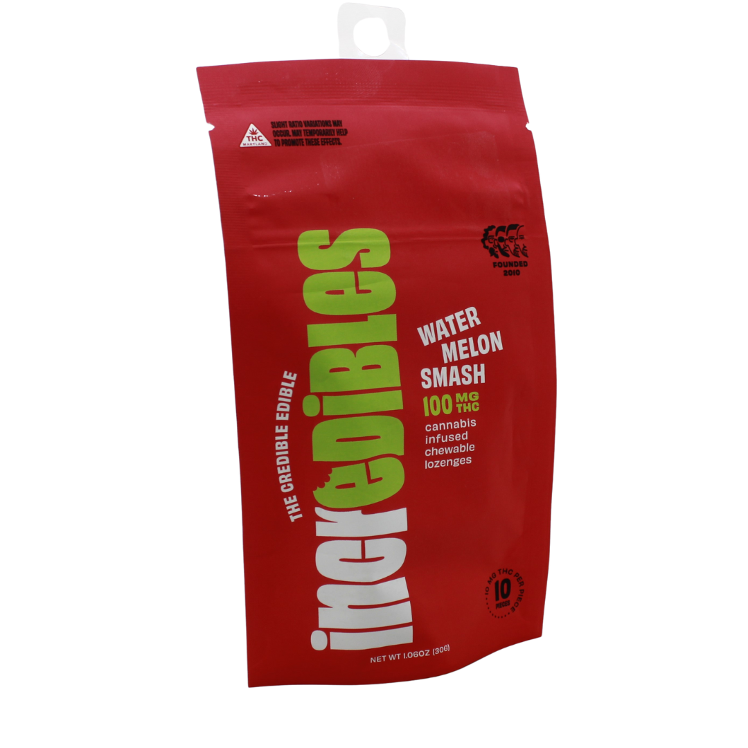 Photograph of product: Incredibles Soft Lozenges Watermelon Smash 10ct of 10mg