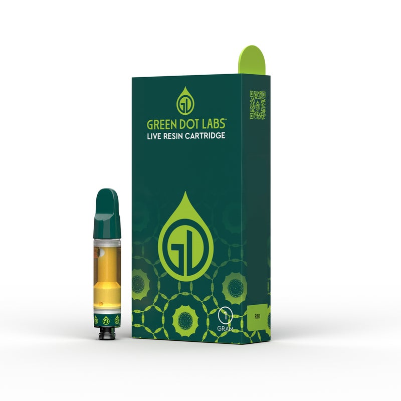 Photograph of product: Green Dot Labs Sour Power OG Live Resin Cart 1g