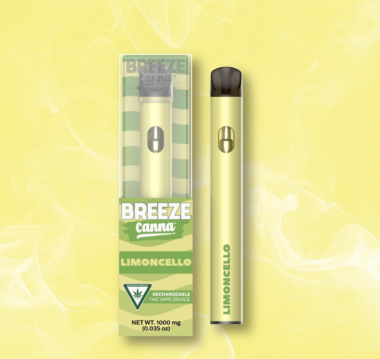 Photograph of product: Breeze Canna | 1g Disposable | Limoncello