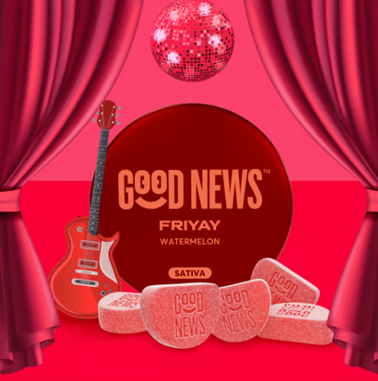 Photograph of product: Good News | Friyay Watermelon Gummies | 10pk 100mg