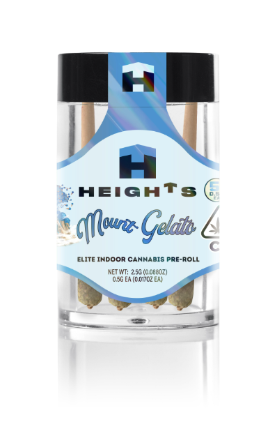 Photograph of product: Heights | Mount Gelato | Preroll 5 pk | 2.5g