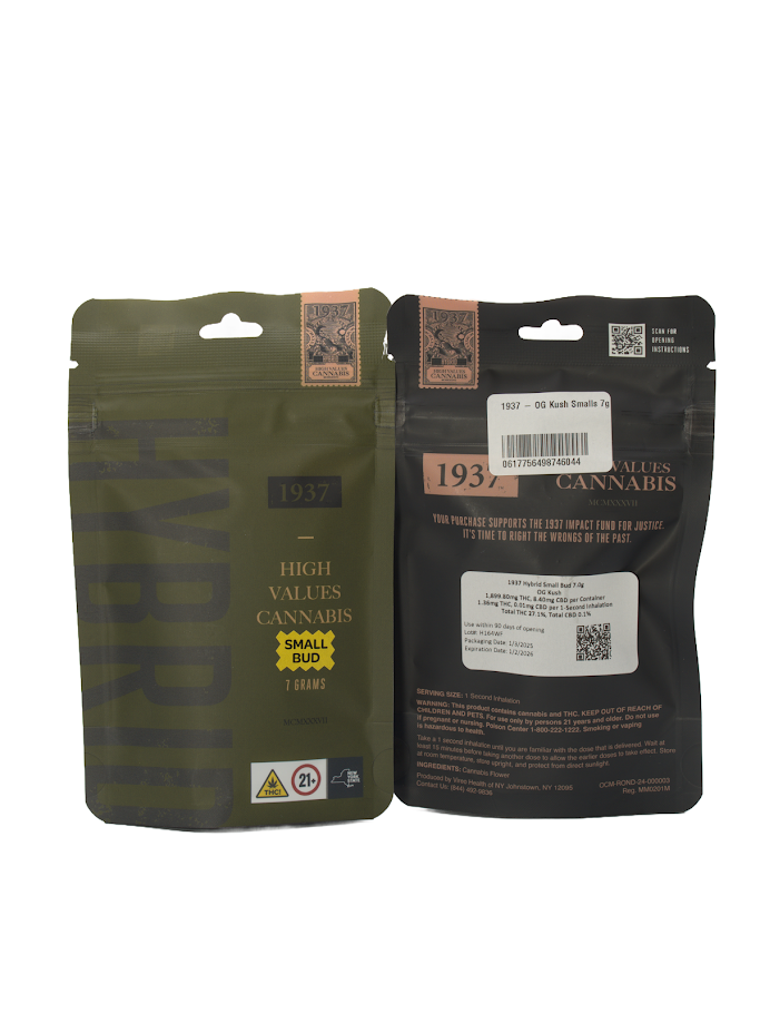 Photograph of product: 1937 - OG Kush Smalls 7g
