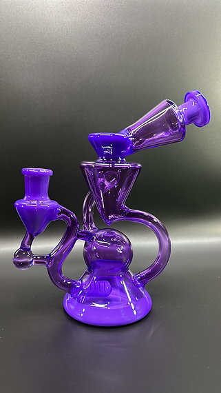 Photograph of product: Bright Neon Recycler Pipe I 7" Purple I Highly Elevated