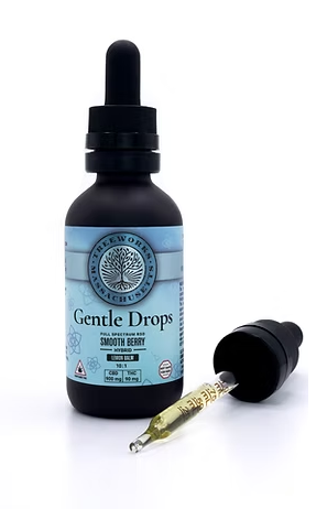 Photograph of product: Gentle Drops | 90mg | Tincture | 10:1 CBD:TH-oui