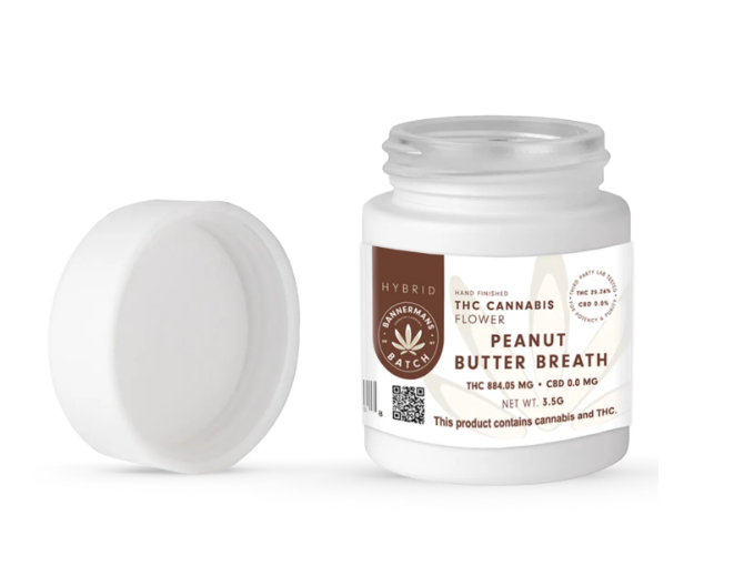 Photograph of Product: Bannerman's Batch | Peanut Butter Breath | Whole Flower - 3.5g
