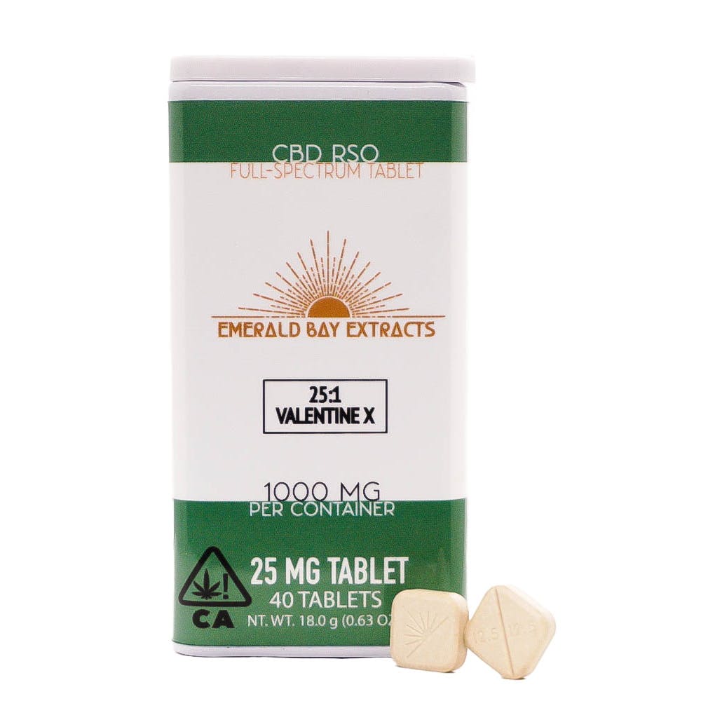 Photograph of product: 25:1 CBD - Valentine X RSO Tablets (25mg Tablet) (1000mg Package)