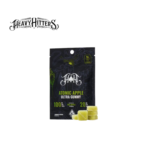 Photograph of product: ATOMIC APPLE 100MG 5 PACK GUMMIES