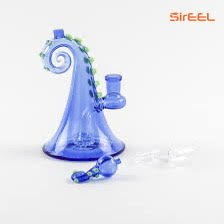 Photograph of product: SirEEL | 5" Octopus Mini Dab Rig, Carb Cap & Banger | Assorted Colors