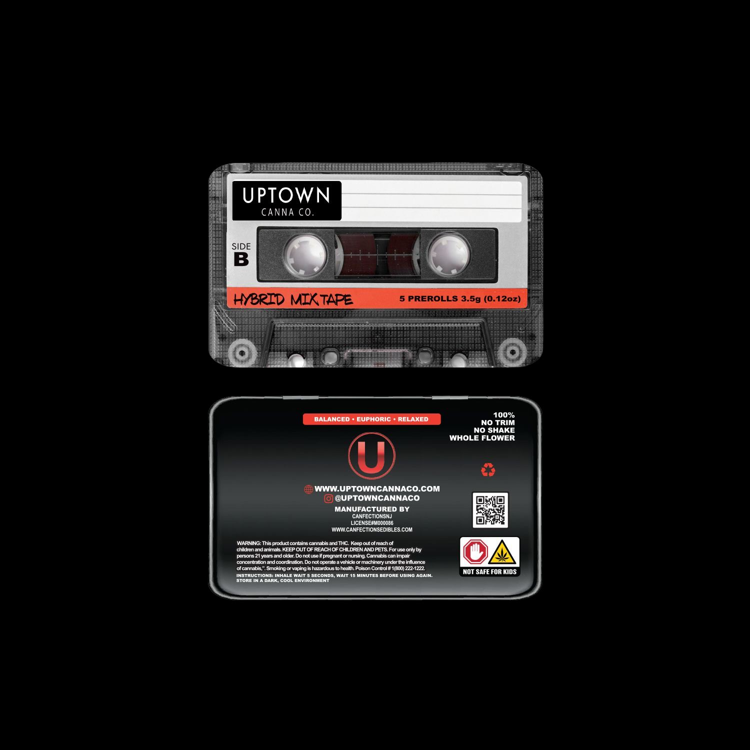 Photograph of product: Uptown - Kandyland Mixtape Infused 5pk Pre-Rolls - 3.5g