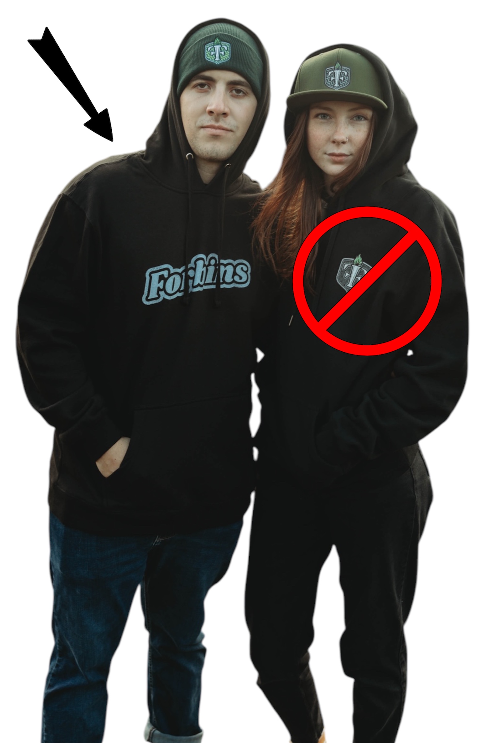 Photograph of product: Forbins Lightweight Black Hoodie-2XL