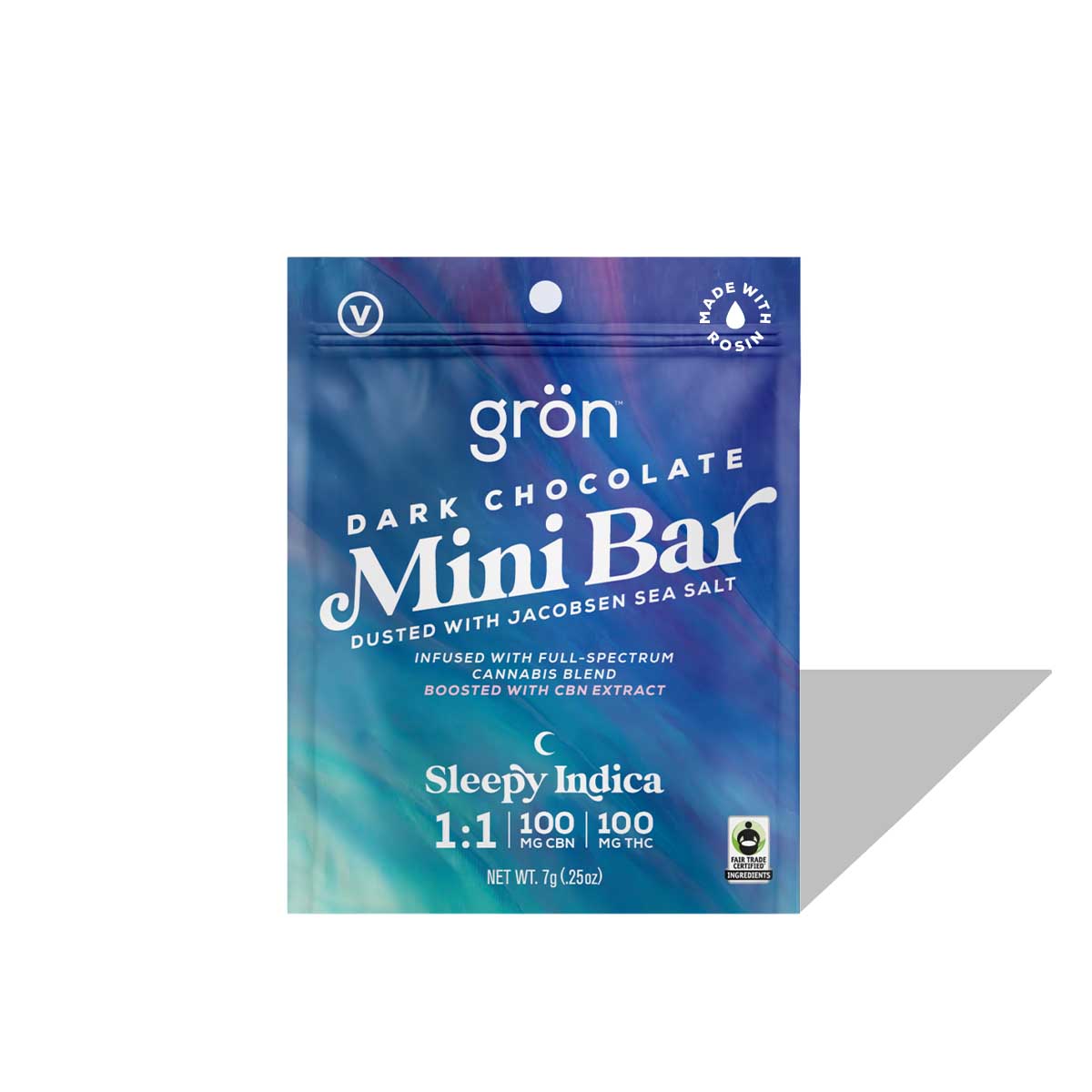 Photograph of product: Grn 1:1 Dark Chocolate w/ Sea Salt Mini Bar - Sleepy Oui'd