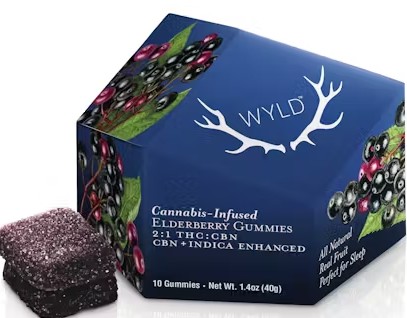 Photograph of product: Elderberry [I] - 100MG TH-oui:CBN 2: ummies 10PK