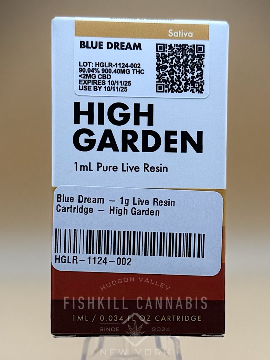 Photograph of product: Blue Dream | Live Resin Cartridge | High Garden