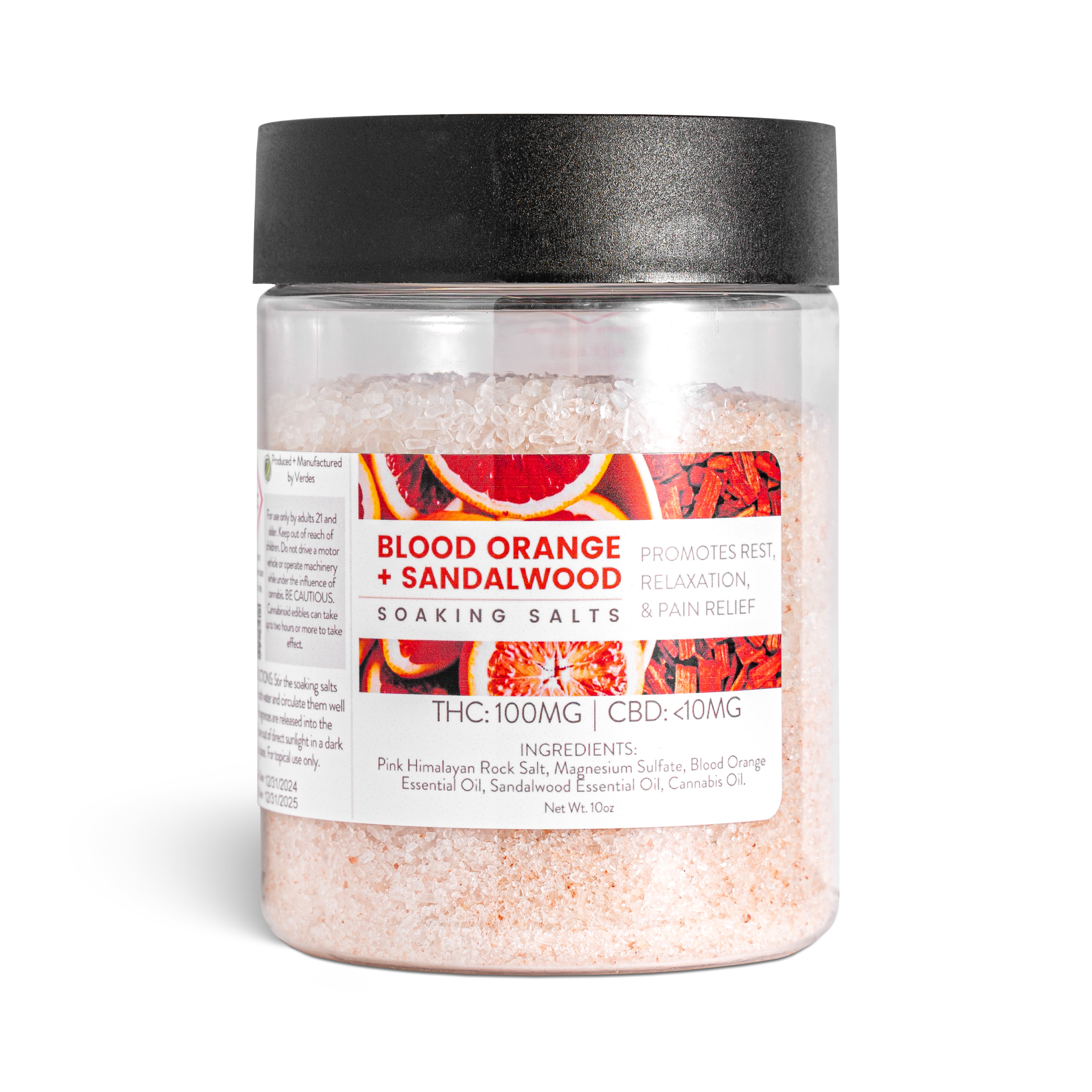 Photograph of product: Blood Orange Sandalwood Soaking Salts 10oz - 100mg