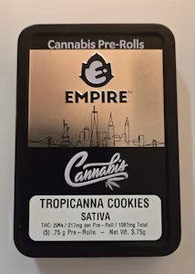 Photograph of product: Empire - Pre-Rolls  - Tropicanna Cookies (S) - 5 x