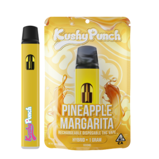 Photograph of product: Kushy Punch Pineapple Margarita Hybrid AIO 1g