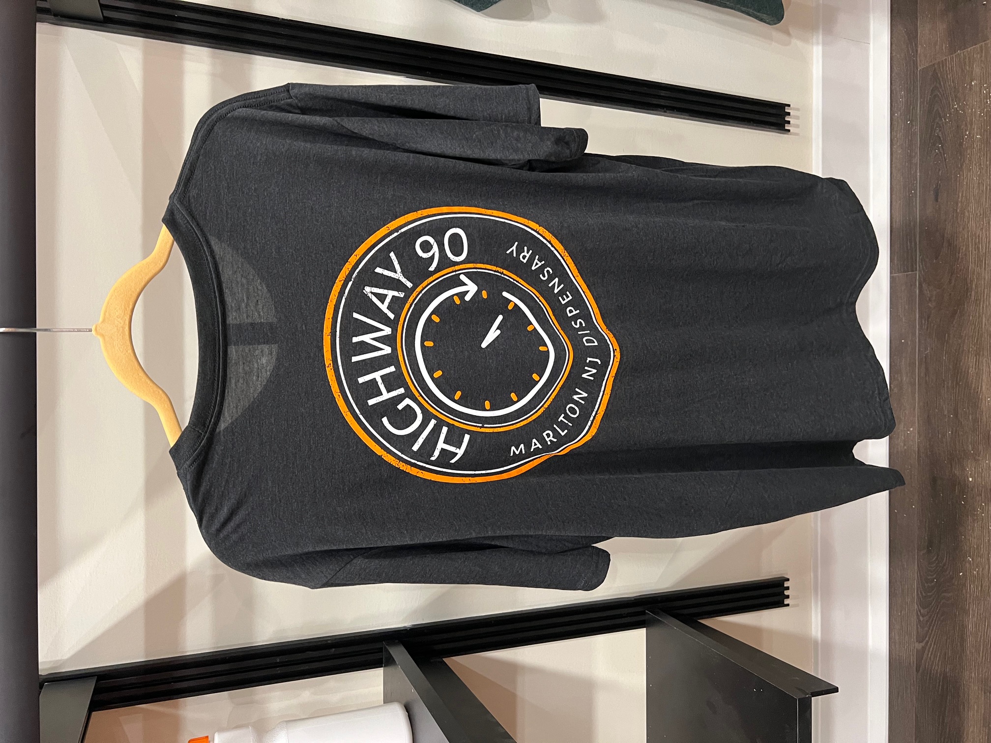 Photograph of product: Highway 90 Clock T-shirt BLK