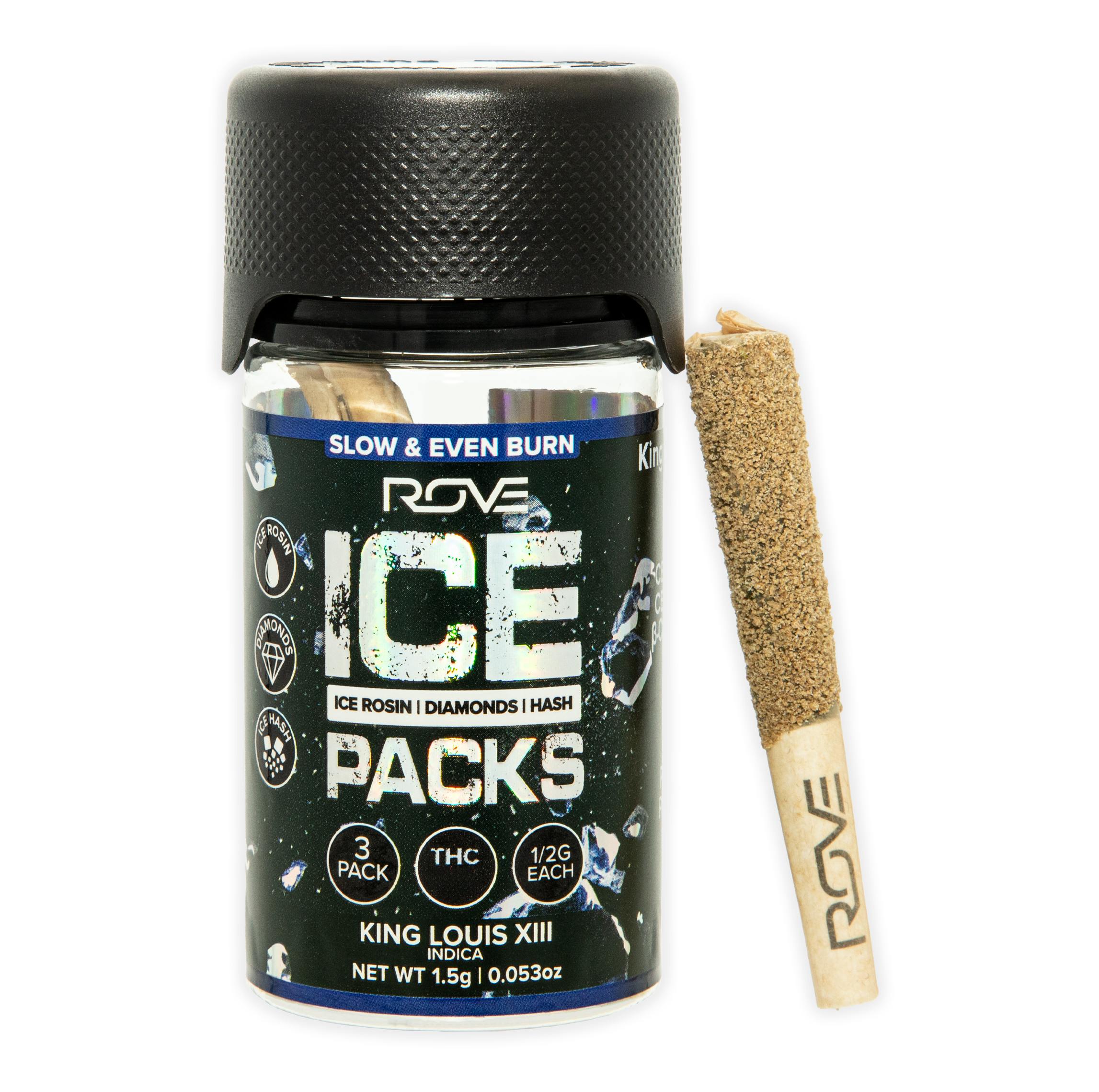 Photograph of product: KING LOUIS XIII INFUSED PRE-ROLL 3PK [1.5G]