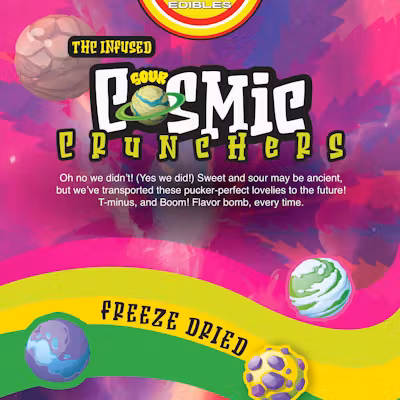 Photograph of product: Hey Captain | Freeze Dried | Sour Cosmic Crunchers (200mg)
