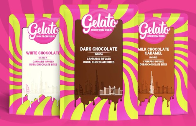 Photograph of product: Gelato Dubai Bites - White Chocolate