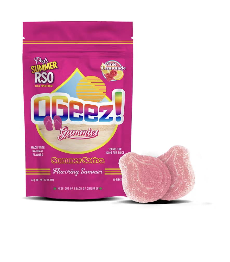 Photograph of product: OGEEZ | Peg's Pink Lemonade RSO-10pk/100mg