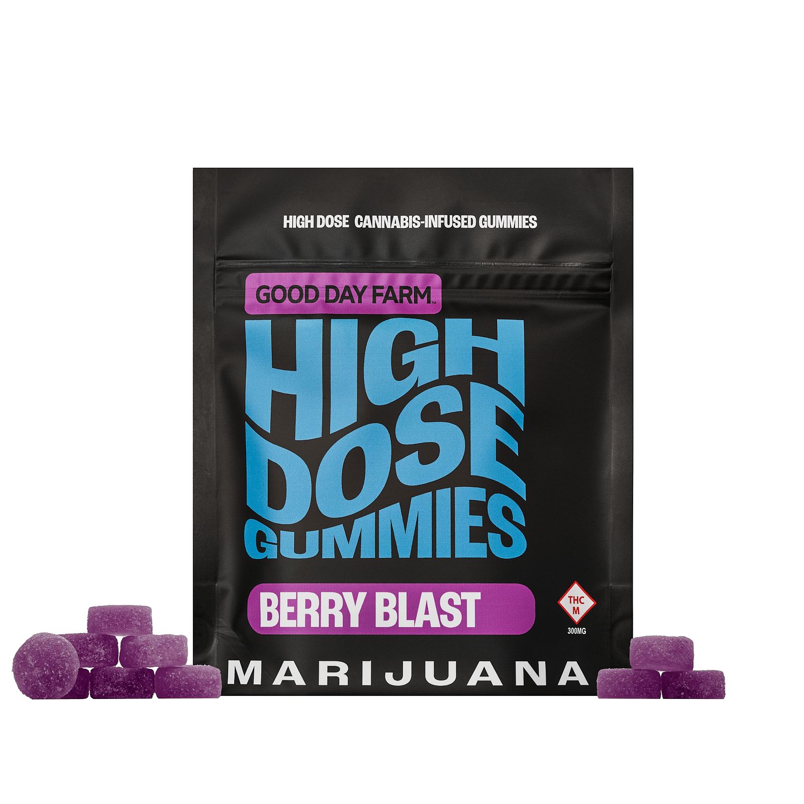 Photograph of Product: GDF: Multi-Dose Gummies | Berry Blast | 300mg | 10pk
