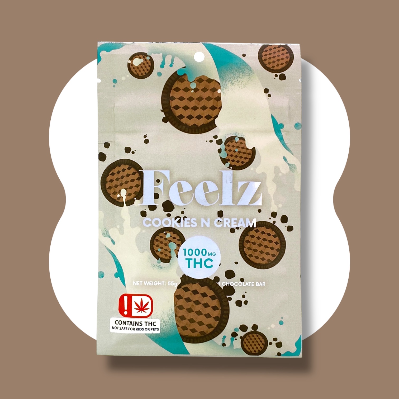 Photograph of product: 1000mg Cookies N Cream Bar Feelz