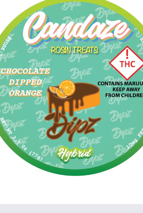 Photograph of product: Candaze | Rosin Gummies | Dipz Chocolate Orange (H)