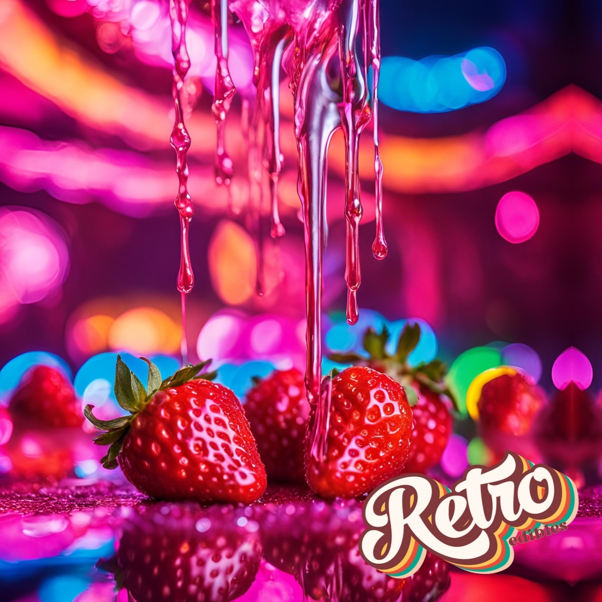Photograph of Product: Retro Vibes Syrup - Fast Acting - Strawberry - 100mg