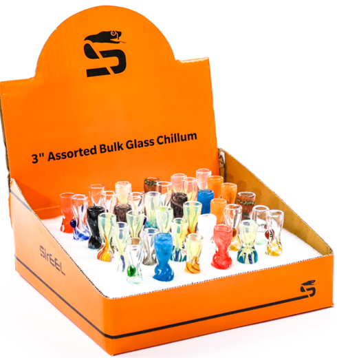 Photograph of product: Glass Chillum | Assorted Colors