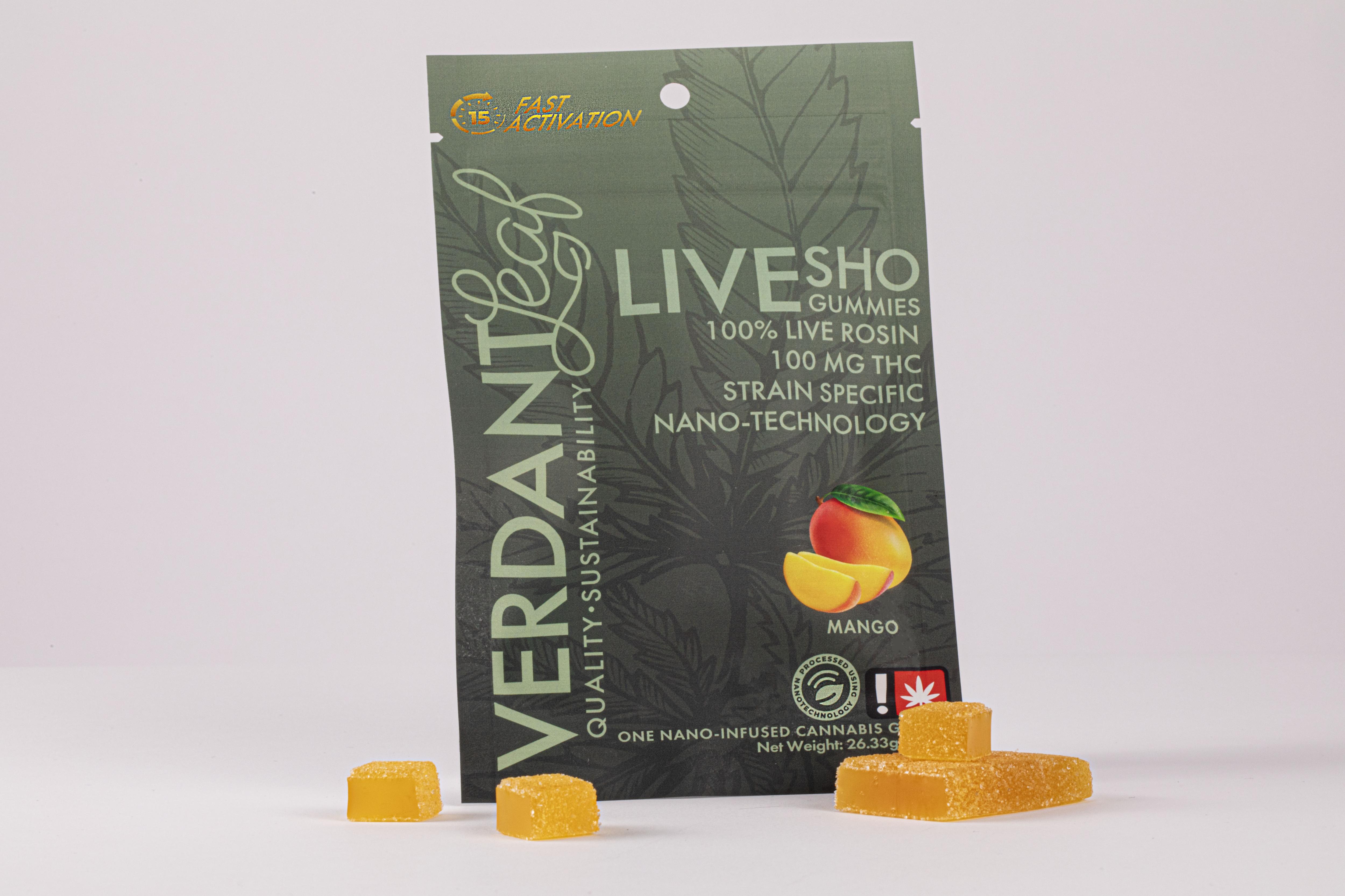 Photograph of product: Verdant Leaf - Pineapple - Rosin Nano Gummy